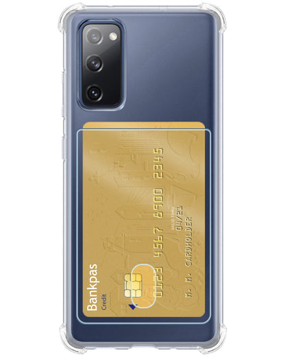 Samsung S20 FE Hoesje Kaarthouder Backcover Shockproof - Transparant