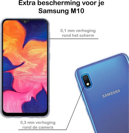 Samsung M10 Hoesje Siliconen Backcover Lichtgewicht - Transparant