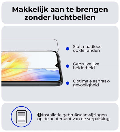 OPPO A18 Screenprotector Gehard Glas - Anti-kras