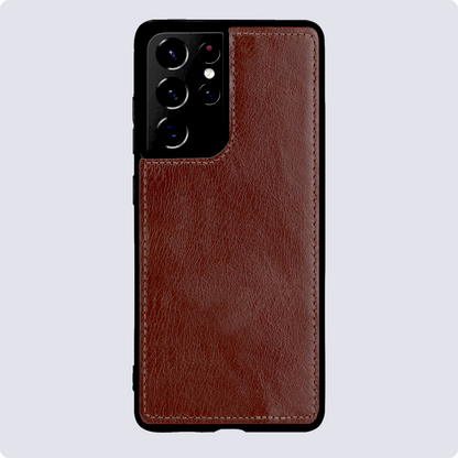 Samsung S21 Ultra Hoesje Bookcase Cover Uitneembaar - Bruin