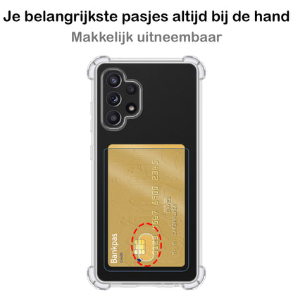 Samsung A32 4G Hoesje Kaarthouder Backcover Shockproof - Transparant