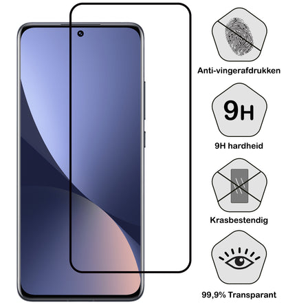 Xiaomi 12 Pro Screenprotector Full Cover Tempered Glass