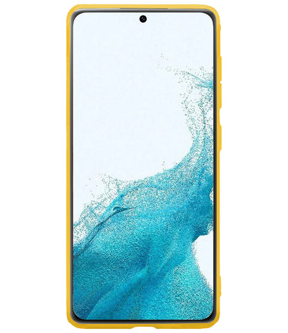 Samsung S22 Ultra Hoesje Siliconen Backcover Lichtgewicht - Geel