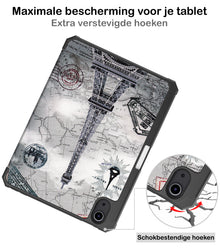 iPad Mini 6 Trifold Bookcase Hoes met Penhouder voor Apple Pen - Eiffeltoren
