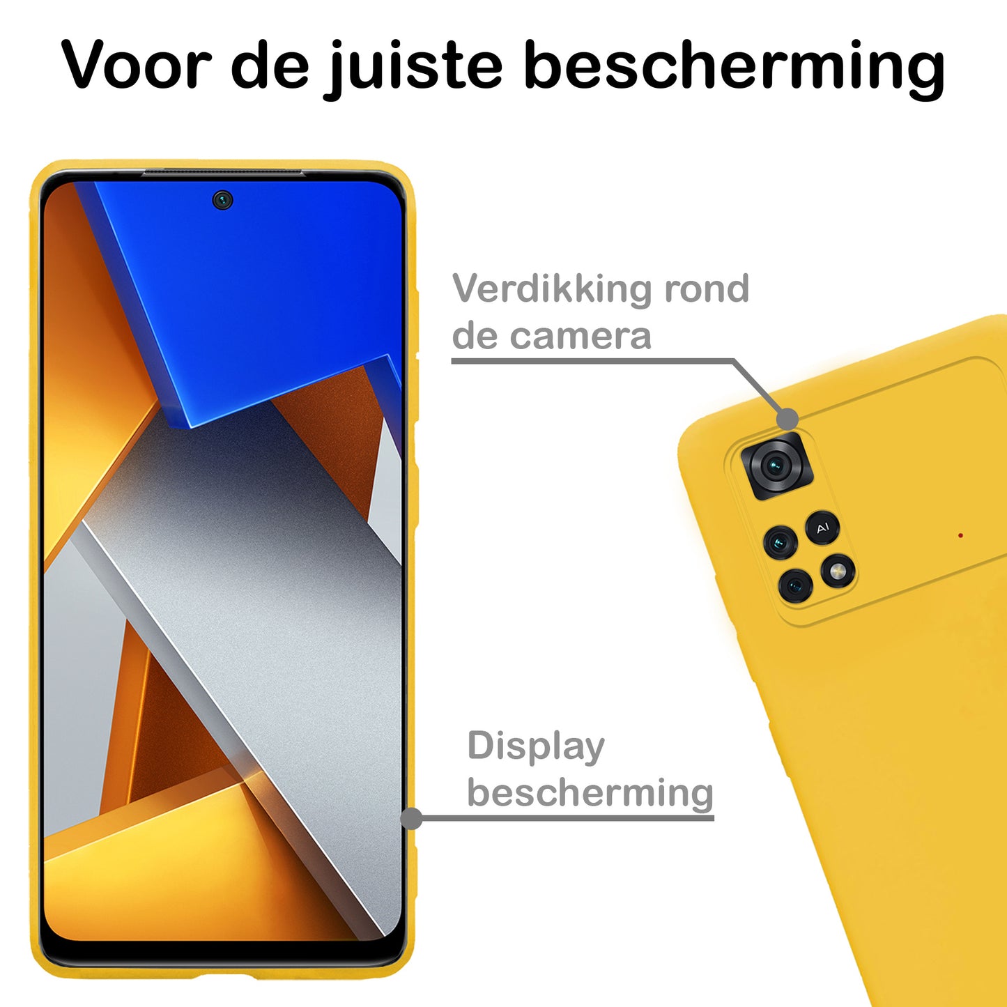 Poco M4 Pro 4G Hoesje Siliconen - Geel