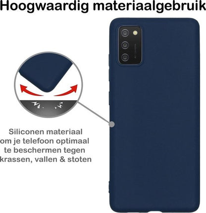 Samsung A02s Hoesje Siliconen Backcover Lichtgewicht - Donkerblauw