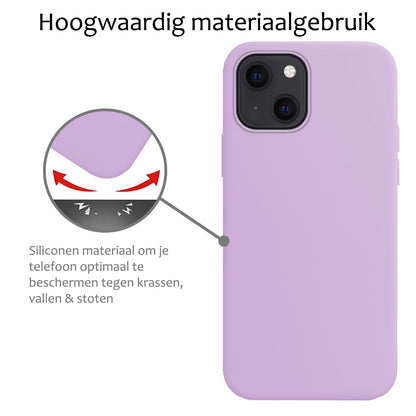 iPhone 15 Plus Hoesje Siliconen - Lila