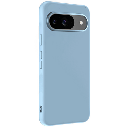 Google Pixel 9 Hoesje Siliconen Backcover Lichtgewicht - Lichtblauw