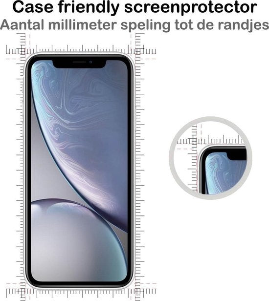 iPhone XR Screenprotector Volledige Dekking Tempered Glass