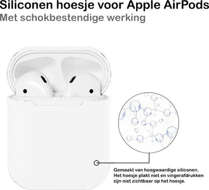 AirPods 1 Hoesje Siliconen Lichtgewicht - Wit