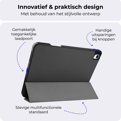 iPad Air 2024 / 2025 (11 inch) Trifold Bookcase Hoes met Penhouder voor Apple Pen - Grijs