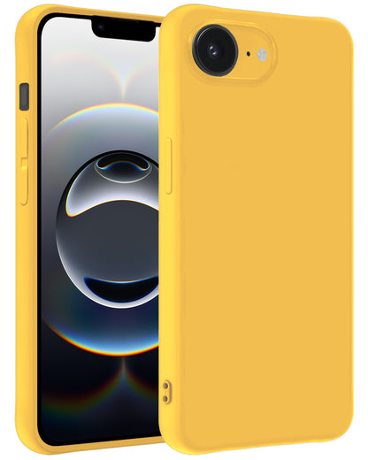 iPhone 16e Hoesje Siliconen Backcover Lichtgewicht - Geel