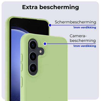 Samsung S23 FE Hoesje Siliconen Backcover Lichtgewicht - Groen