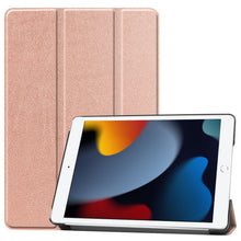 iPad 10.2 2021 Trifold Bookcase Hoes - Rosé goud