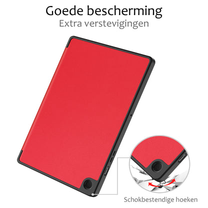 Samsung Galaxy Tab A9 Plus Trifold Bookcase Hoes - Rood