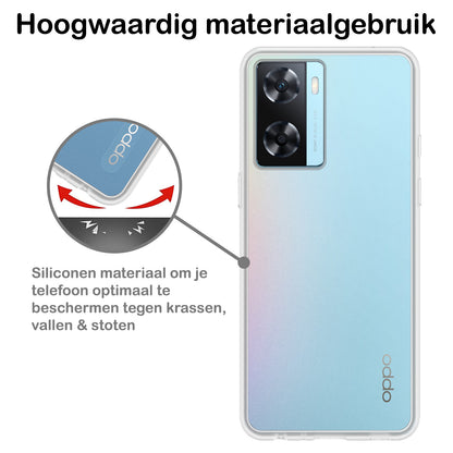 OPPO A57 Hoesje Siliconen - Transparant