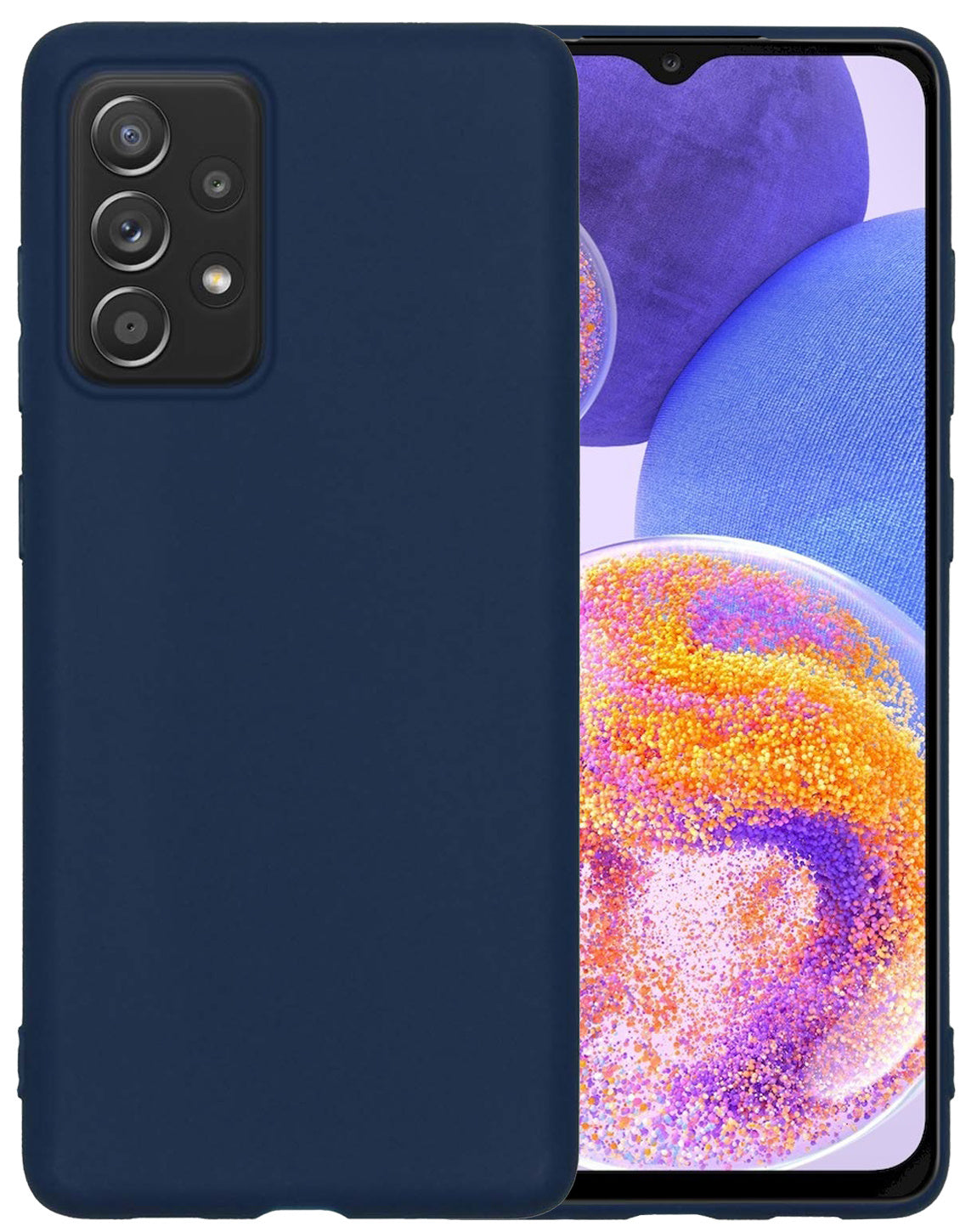 Samsung A23 Hoesje Siliconen - Donkerblauw