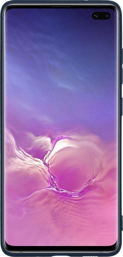 Samsung S10 Hoesje Siliconen Backcover Lichtgewicht - Donkerblauw