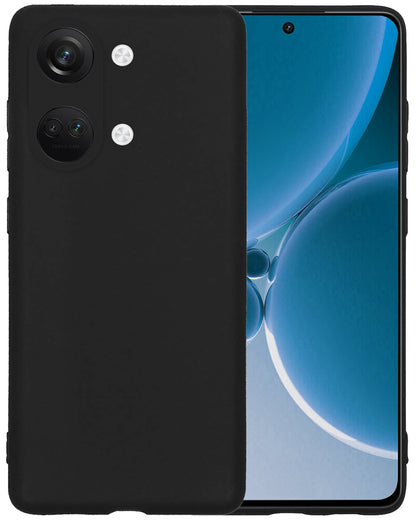 OnePlus Nord 3 Hoesje Siliconen Backcover Lichtgewicht - Zwart