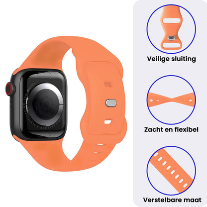 Apple Watch 1, 2, 3, 4, 5, 6, 7, 8, 9, SE - 38/40/41 mm Bandje Siliconen met verstelbare polsband - Calendula