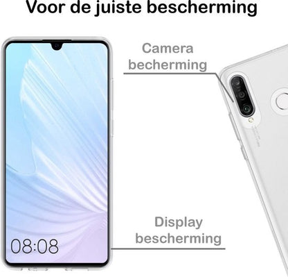 Huawei P30 Lite Hoesje Siliconen Backcover Lichtgewicht - Transparant