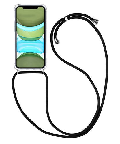 iPhone 11 Pro Max Hoesje met Koord Backcover Shockproof - Transparant