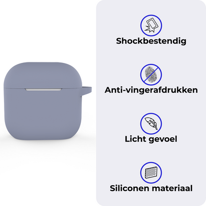 AirPods 4 Hoesje Siliconen Krasbestendig - Lila