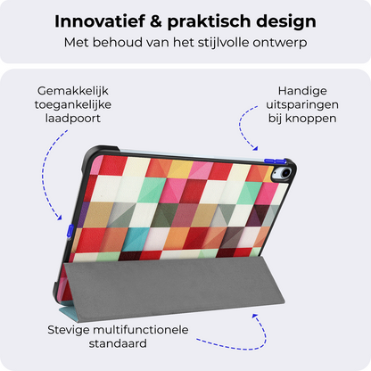 iPad Air 2024 (11 inch) Hoesje Book Case - Blokken