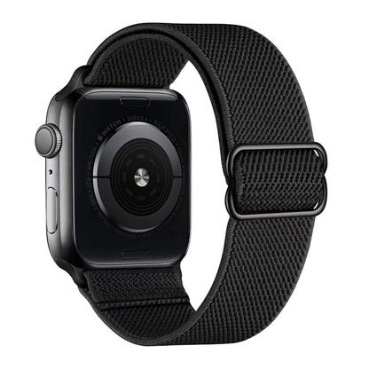 Horloge Bandje Geschikt Voor Apple Watch 1-8 / SE - 42/44/45 mm Bandje Stof - Zwart