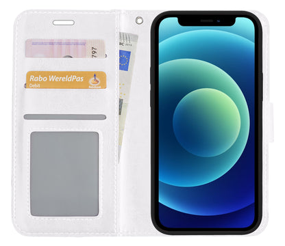 iPhone 12 Pro Max Hoesje Bookcase Cover Uitneembaar - Wit