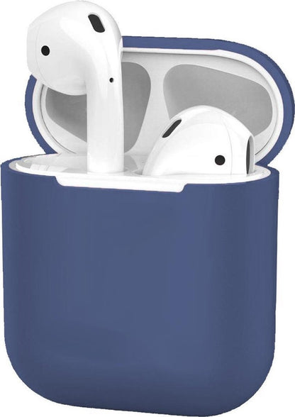 AirPods 2 Hoesje Siliconen Lichtgewicht - Blauwgrijs