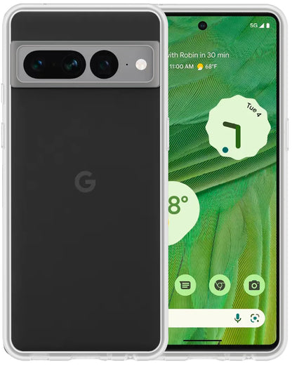 Google Pixel 7 Pro Hoesje Siliconen Backcover Lichtgewicht - Transparant