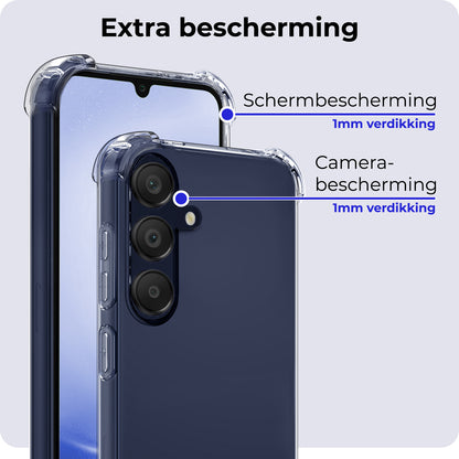 Samsung A25 Hoesje Shockproof Backcover Siliconen - Transparant