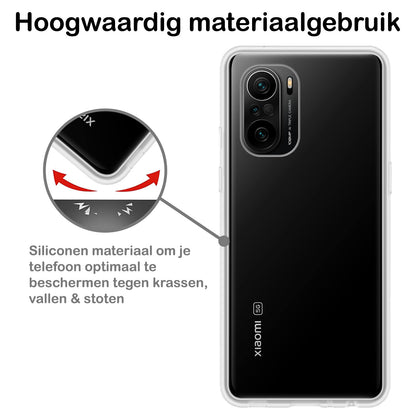 Poco F3 Hoesje Siliconen - Transparant