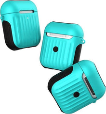 AirPods 1 Hoesje Siliconen met Ribbels Shockbestendig - Mintgroen