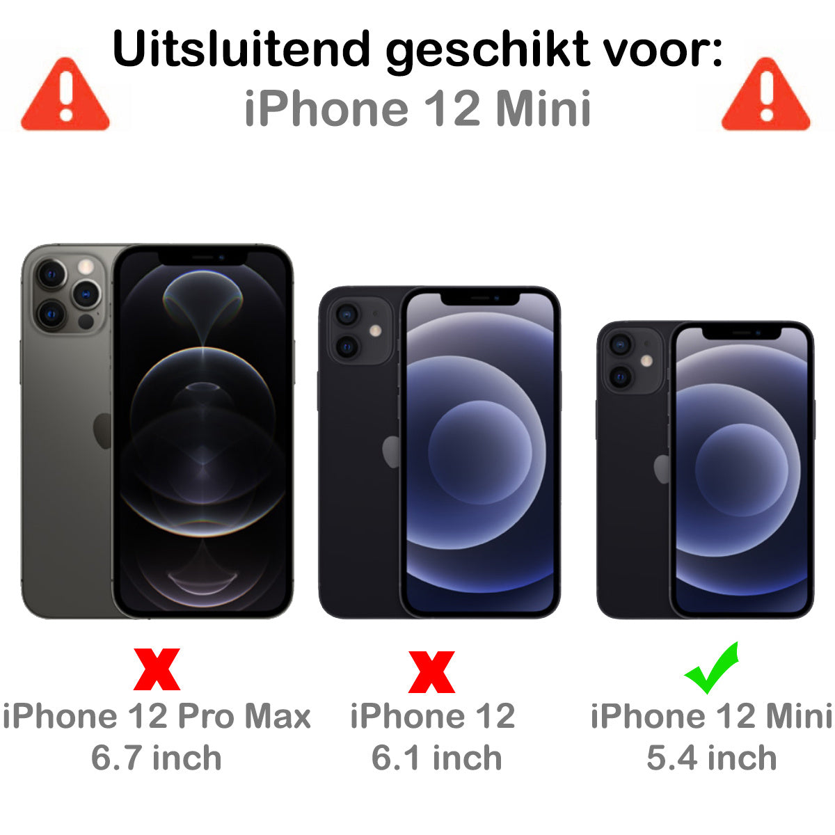 iPhone 12 Mini Hoesje met Ingebouwde Screen Protector - Zilver