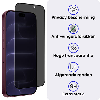 iPhone 18 Pro Screenprotector Gehard Glas - Privacy
