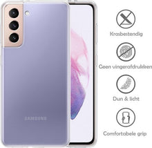 Samsung S21 Plus Hoesje Siliconen Backcover Lichtgewicht - Transparant
