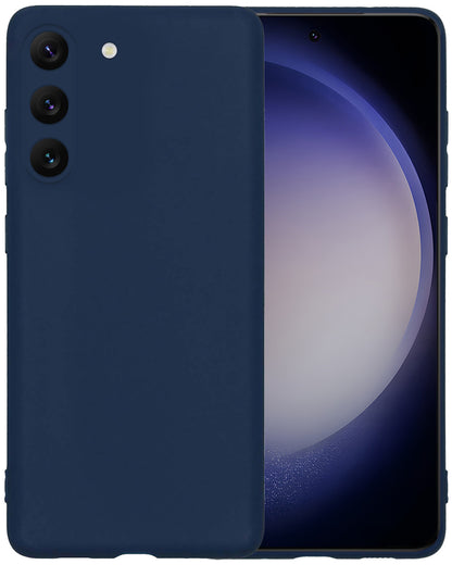 Samsung S23 Hoesje Siliconen Backcover Lichtgewicht - Donkerblauw