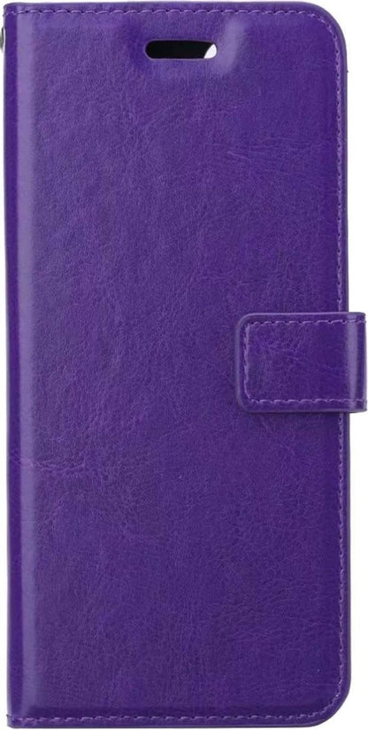 Samsung A52 5G Hoesje Bookcase Cover met Kaarthouder - Paars