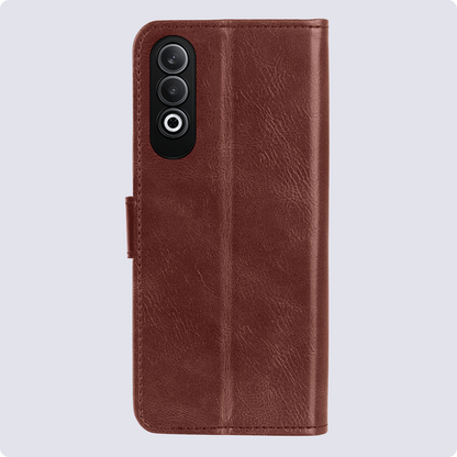 OnePlus Nord CE 4 Hoesje Bookcase Cover met Kaarthouder - Bruin