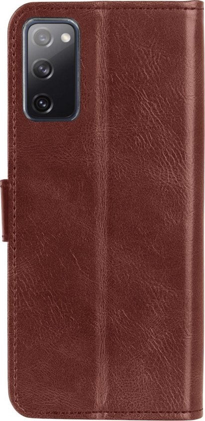Samsung S20 FE Hoesje Bookcase Cover met Kaarthouder - Bruin