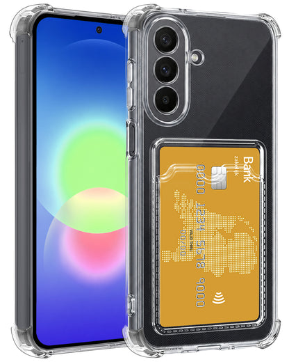 Samsung A27 Hoesje Kaarthouder Backcover Shockproof - Transparant