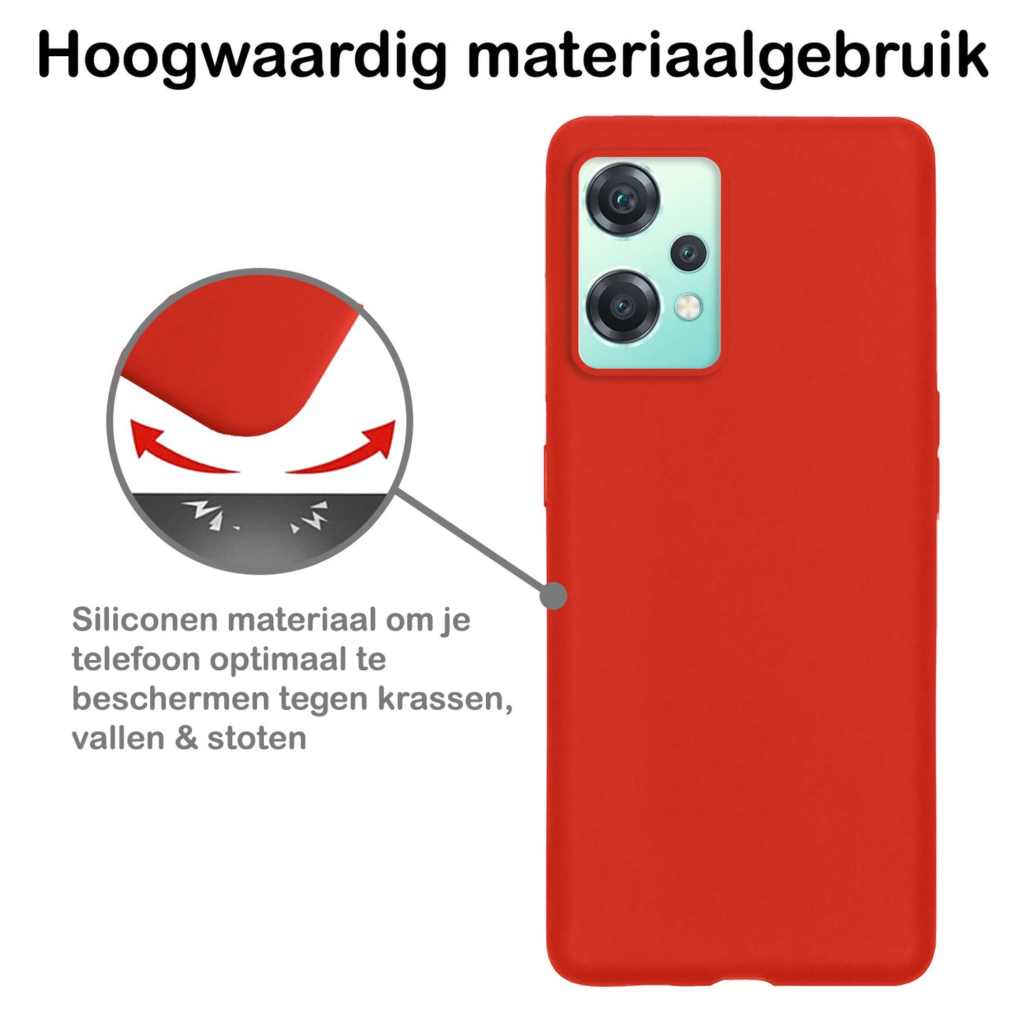 OnePlus Nord CE 2 Lite Hoesje Siliconen - Rood