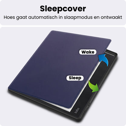 Kobo Elipsa 2E Bookcase Hoes Shockabsorberend - Donkerblauw