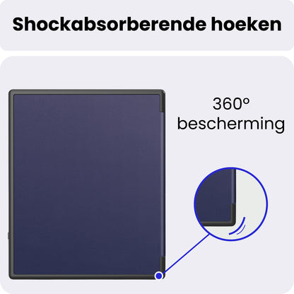 Kobo Elipsa 2E Bookcase Hoes Shockabsorberend - Donkerblauw