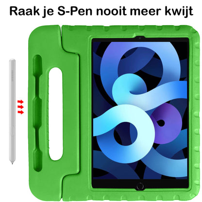 iPad Air 2022 Hoesje Kids Cover Bumper - Groen