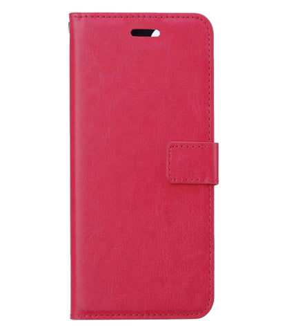 Samsung S22 Hoesje Bookcase Cover met Kaarthouder - Donkerroze
