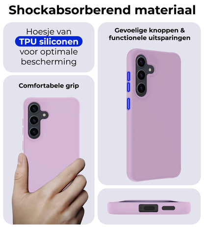 Samsung S23 FE Hoesje Siliconen Backcover Lichtgewicht - Lila