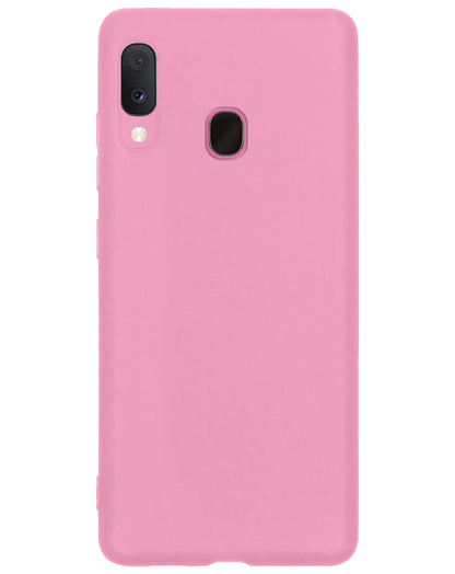 Samsung A20e Hoesje Siliconen Backcover Lichtgewicht - Lichtroze